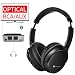 Produktbild MAKE MATE BKM100 Funkkopfhörer für Fernseher, Bluetooth TV Headset mit Bluetooth Adapter(V4,1)set OPTISCH, Protein Ohrenschützer, Volume Speicher, Stereo Digital Kopfhörer für TV PC Handy Tablet