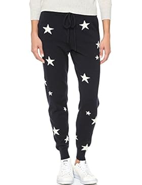 Chinti & Parker Da Donna Cashmere Star Joggers Blu Marino & Crema