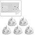 AMOS 5 Pack Child Baby Toddler Proof Safety Mains Electric Wall UK Plug Socket Covers Home Safety Protector Guard Insert