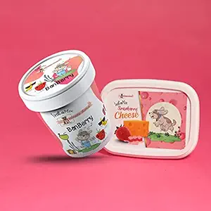 Waggy Zone Ice-Cream Banberry & Cheese Strawberry Insta Mix (Combo) for Dogs, Contains Cheese Powder & Natural Fruit Powder