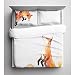 Produktbild Nightlife Blue - Bettwäsche / Mako Satin Baumwollsatin Bettbezug - Fox - Orange - 200x200/220 - Mit 2 Kissenbezüge 60x70