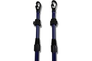 Dealx Xone 2x Heavy Duty Metal Telescopic Washing Line home and Garden Clothes support Laundry Pole Props Outdoor Indoor Airer Rope String Extendable from 1.3 to 2.6M