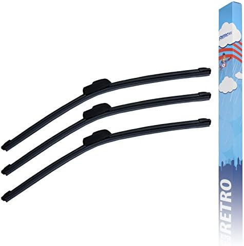 Aero VU Front &amp; Rear Flat Window Windscreen Wiper Blades Upgrade Service Set