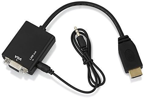 Zactech HDMI to VGA Cable Adapter Plus Audio Cable Converter Support Raspberry Pi/Xbox/PC/Laptop/Desktop