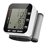 Expower Wrist Blood Pressure Monitor, Fully Automatically Measure With Digital LCD Screen Display and Portable Case for Blood Pressure and Heart Beat