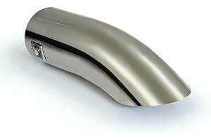 AutoScheich® Edelstahl Universal Auspuffblende Endrohr Auspuff Blende Sportauspuff Schräg Gekrümmt US