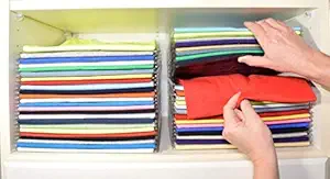 Portible 10Pcs/Set Folding Cloth Storage Holders Simple Clothing Wardrobe | T-Shirt Organizer for Man and Woman Use Into Home, Hotel & Travelling(Pack of 10 Sheets).