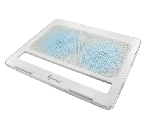 Connectland Notebook-Ständer mit Lüfter , 15-17 Zoll, Weiß