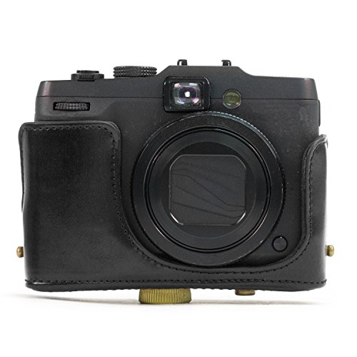 MegaGear Etui souple en cuir pour  Housse pour Nikon COOLPIX P7700   P7800  Noir 