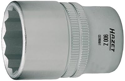 Hazet Douille (à 12 pans) - Carré creux 12,5 mm (1/2 pouce) - Profil Traction à 12 pans extérieurs - Taille: 25/32 - Longueur totale: 38 mm - 900AZ-25/32