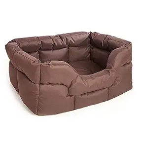 Gorgeous Reversible Brown Color Ultra Soft Ethnic Designer Bed for Dog & cat (Export Quality)-Small