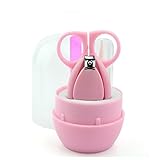 Syga Baby Infant and Toddler Grooming Kit with Scissors (Pink)