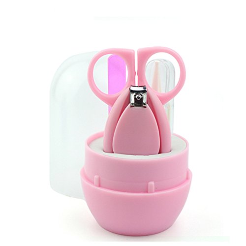 Syga Baby Infant and Toddler Grooming Kit with Scissors (Pink)