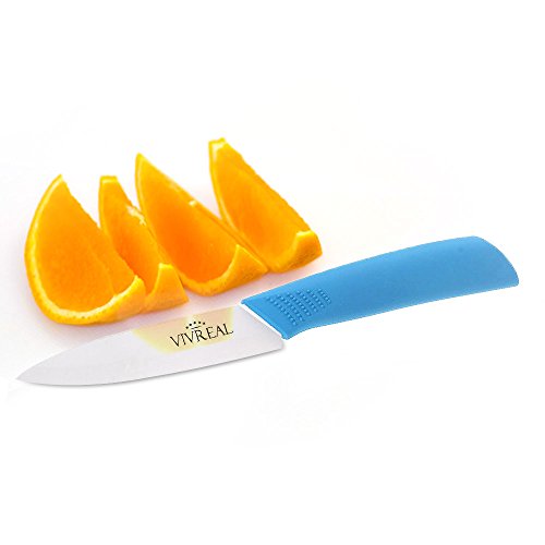 VivReal Obstmesser Keramik Messer Schälmesser Einhandmesser Küchenmesser Kochmesser Blau - 4