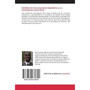 Análisis de las oraciones bipolares y su enseñanza como E/LE: Teoría y práctica de las oraciones bipolares en la enseñanza media de Camerún