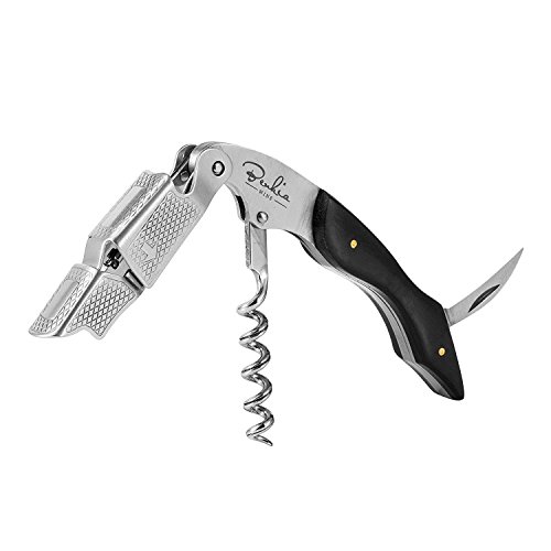 Benkia Kellnermesser mit Holzgriff in schwarz inkl. Wein-Ratgeber Ebook – Profi Korkenzieher aus Edelstahl in Gastronomie Qualität mit Flaschenöffner, Folienschneider - 2