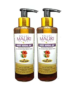 Khadi MAURI Honey Herbal Shampoo, Yellow, 420 ml, Pack of 2