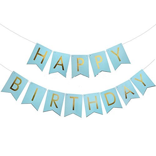 Happy Birthday Wand Banner, Chic Weiß/Hot Pink und Gold Party Dekorationen, vielseitig, schön, Schwalbenschwanz Wimpelkette Flagge Girlande Ideen überraschen.