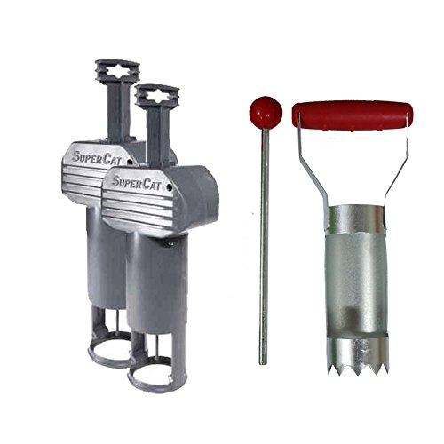 SWISSINNO Spar-Set 2 x Wühlmausfalle SuperCat plus Zubehörset Lochfinder und Lochstanze, Wühlmausabwehr-Set