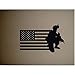 Produktbild AELAHER Abnehmbare Army Military Soledier Und Amerikanische Flagge Vinyl Wandaufkleber Armee Gun Old Glory Wandtattoo Startseite Für Art Decor 80X55Cm