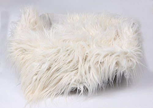 Bysn Baby Newborn Soft Faux Fur Photography Photo Faux Wool Basket Prop Stuffer Blanket Beige