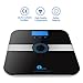 1byone Body Fat Scale with Tempered Glass, 180kg/400lb Weight Capacity, 10 Users Auto Recognition, Measures Weight, Body Fat, Water, Muscle, Calorie and BMI, Black