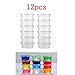 Produktbild rameng 12 PCS Flasche aus Schaumstoff Multibox Plastikdosen für Sortiment Modelliermasse
