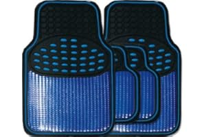 STREETWIZE ACCESSORIES Streetwize SWUXM5 Revelation Mat Set Metallic Anti-Slip Car Mats - Heavy Duty, All Weather - Car Interior Accessory (Blue)