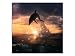 Produktbild kunst-discounter Delfin Meer Sonne Wandbild A06167 Canvas Leinwandbild Quadratisch auf Keilrahmen Größe 90 x 90 cm