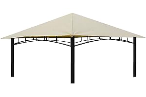 freigarten.de Ersatzdach für Pavillon 3x3 Meter Sand Antik Pavillon Wasserdicht Material: Panama PCV Soft 370g/m² extra stark Modell 3 (Beige)