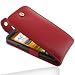 Produktbild PDair Handarbeit Leder Flip Top Hülle for HTC One X S720e / One XL 4G (Red Pebble Leder)