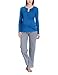 Bellybutton Women's Philine 1/1 Sleeves Maternity Pyjama Top, Blue (3580), Large