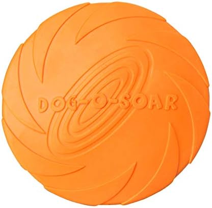 AndikerDog Flying Disc Toy, Dog Toy, Pet Flying Saucer, Durable Rubber Training Pet Chew Toy for Outdoor Interactive Fun (L)…