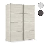 armarios de dos puertas correderas vintage Armario ropero con dos puertas correderas, acabado en melamina de calidad color Blanco Alpes.