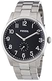 Fossil Herren-Armbanduhr XL The Agent Analog Quarz Edelstahl FS4852