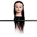 LuckyFine Pro 60% 22'' Real Hairdressing Brown Hair Training Head Mannequin Head With Clamp