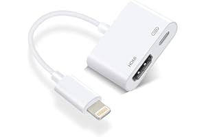 CARPHONE WAREHOUSE Adattatore HDMI iPhone e iPad [Certificato Apple MFi] Lightning Digital AV Adapter Cavo HDMI per TV Plug and Play Convertitore Display Sincronizzazione Compatibile con iPhone 14/13/12/11/XS/XR/8/7