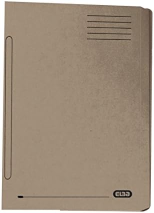 Elba 285 gsm Foolscap Flat Bar Files, Buff, Pack of 25, bluff