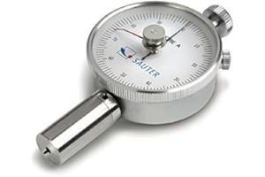 Handlicher Shore-Durometer mit Schleppzeiger [Sauter HBA 100-0] zur Härteprüfung von Kunststoffen (Gummi, Elastomere, Neopren, Silikon, Vinyl, weiche Kunststoffe, Filz, Leder und ähnliche Materialien)