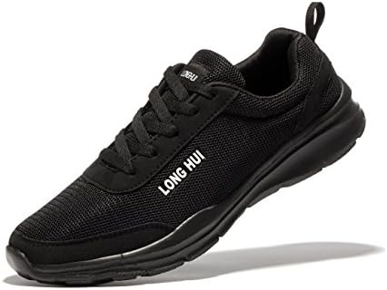 Vsdanlin Men's Light Weight Running Casual Walking Comfortable Lace-Up Beach Athletic Shoes (7.5UK/42EU Men, Black)
