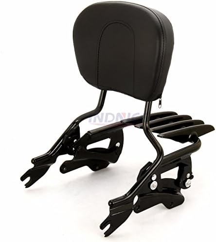 HAPPY-MOTOR Black Sissybar street glide Backrest road king Docking hardware kit electra glide Luggage rack For Harley Touring ultra CVO 2014-UP17