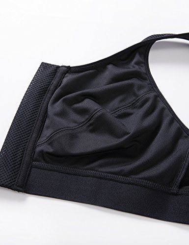 SYROKAN Damen High Impact Sport BH – Reißverschluss,Ohne Bügel Und Einlagen - 4