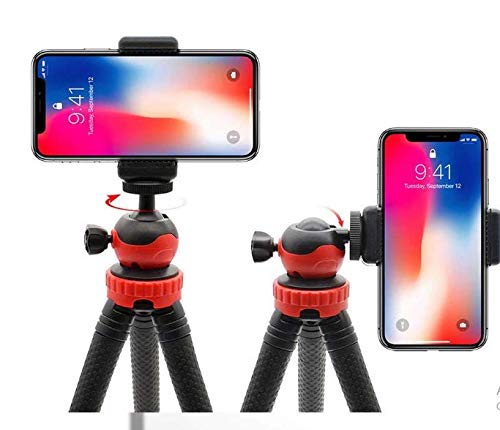 Aeoss Flexible 12 Inch Ball Head Tripod for DSLR Camera and More, Included Universal Smartphone Clamp