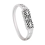 OverDose Fashion Pure Kupfer Antioxidation Zubehör Armband Uhrenarmband Armband für Fitbit Flex 2 (Silber)