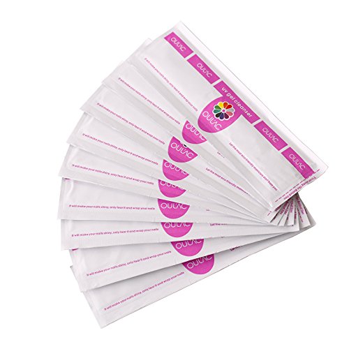 OULAC UV GEL NAIL POLISH CLEANSING FINISHING WIPES GLOSS SHINE RESIDUE REMOVER - 5 PACKS (each pack contains 5 wipes)