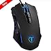 Gaming Maus,【Neuste Version】 HoLife Gamer Maus 7200DPI PC Gaming Maus Hohe Präzision für Pro Gamer mit 7 programmierbaren Tasten, LED, ergonomisches Design, USB-Wired Maus optisch (Schwarz)