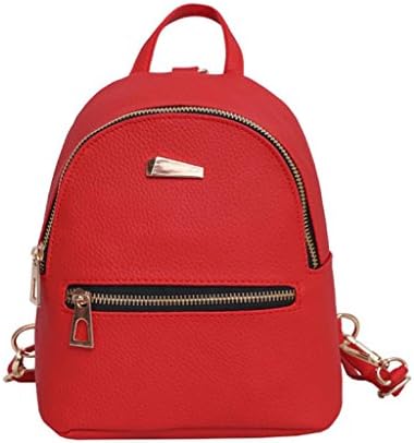 LILICAT Women Bag, Lady New Backpack Fashion Casual Pu Leather Travel Handbag Rucksack Daypack Girl School Shoulder Bag Rucksack Mini Fashion (Size:19cm*17cm*12cm, Red)