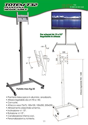Preisvergleich Produktbild Deckenfluter-TV – Totem T32 – Höhe verstellbar
