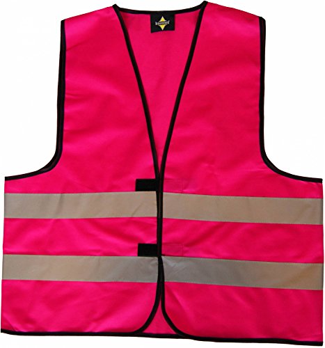 Preisvergleich Produktbild Profi Funktionsweste Sicherheitswarnweste reflektierend Sicherheit Warnweste pink