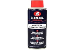 3-EN-UN • Huile Formule Professionnelle • Aérosol • Sans Silicone • Ultra Fluide • Pénètre rapidement • Multifonctions • 250ML
